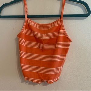 Cropped striped tank